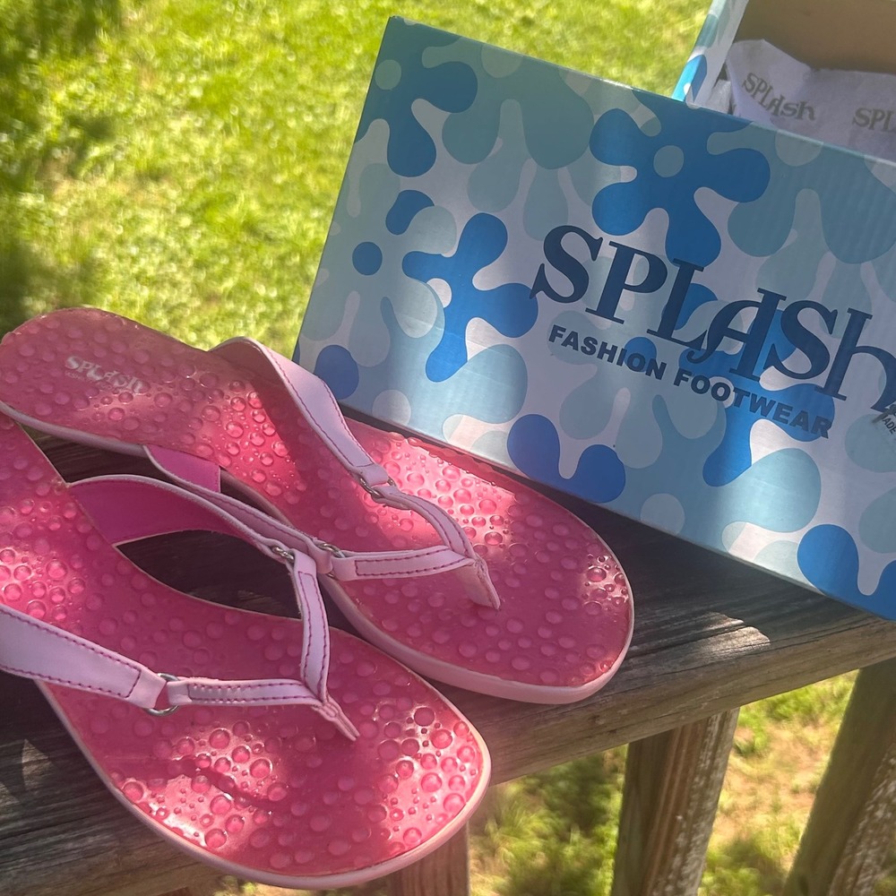 Splash Kitten Heel Sandals‎ Harlem-05 8 Pink Deadstock Y2K Vintage 2000s Retro